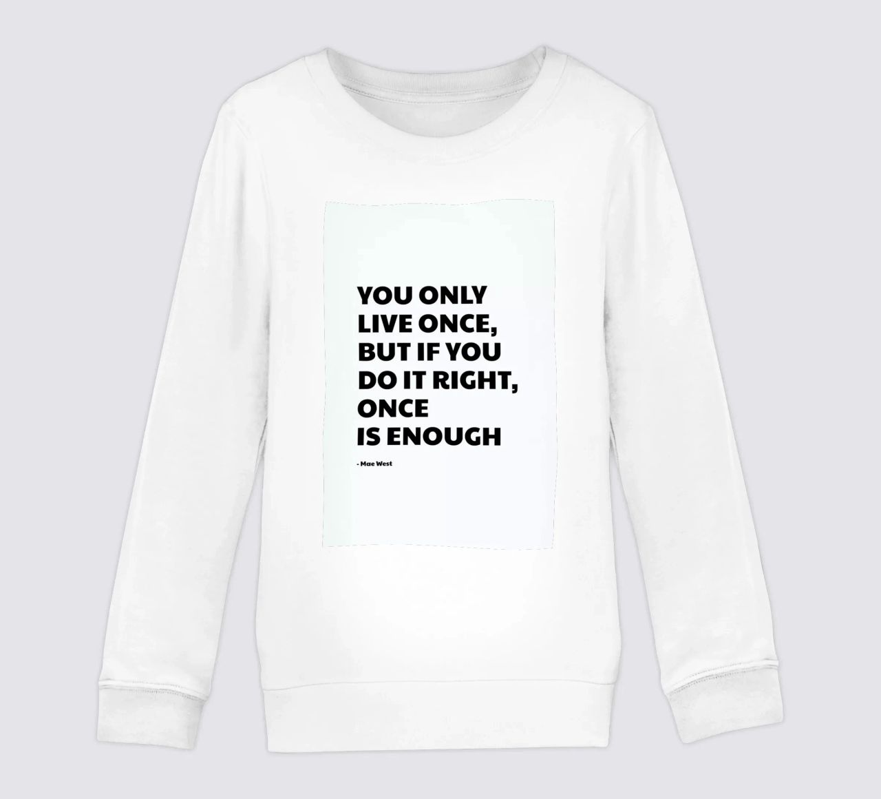 You Only Live Once felpa bambino da Studio One
