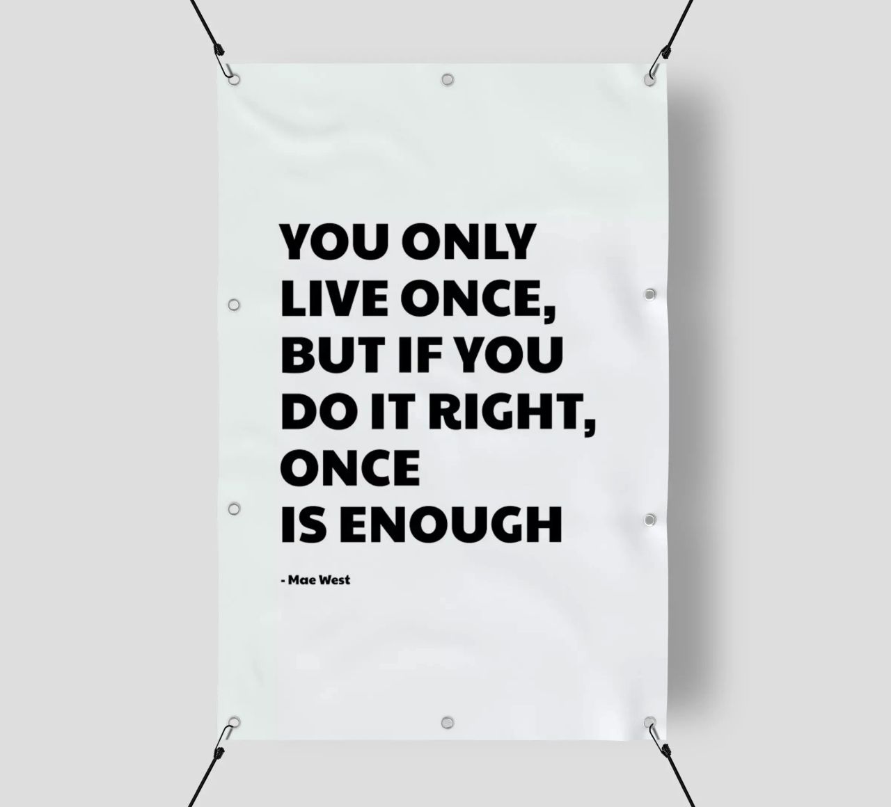 You Only Live Once telo in pvc da Studio One