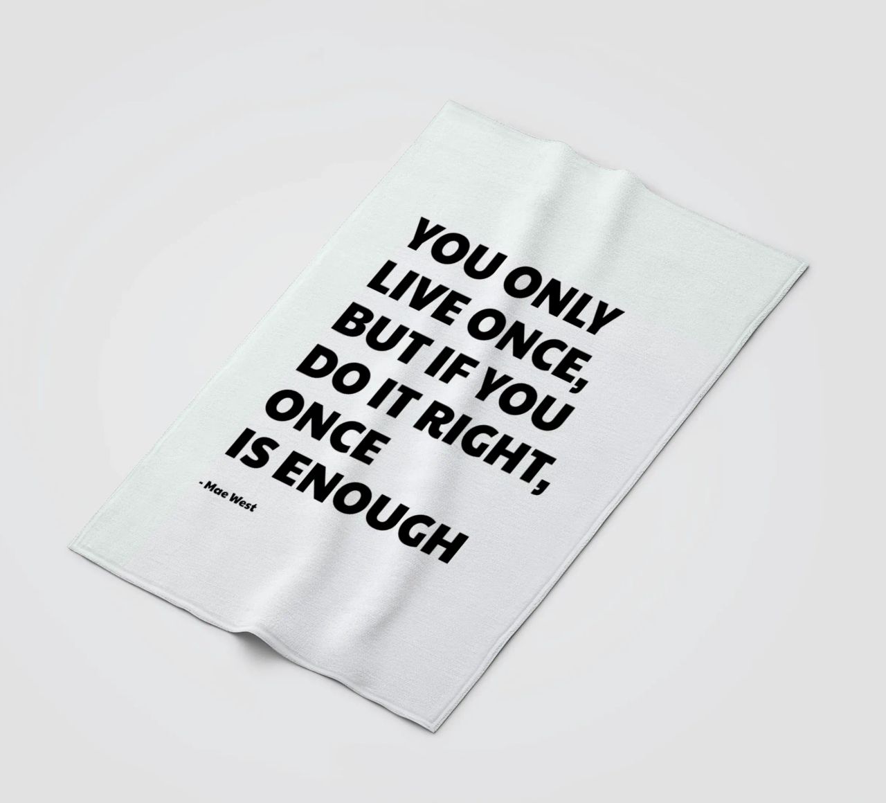 You Only Live Once coperta in pile da Studio One