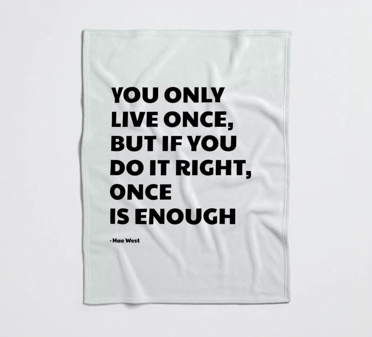 You Only Live Once coperta in pile da Studio One