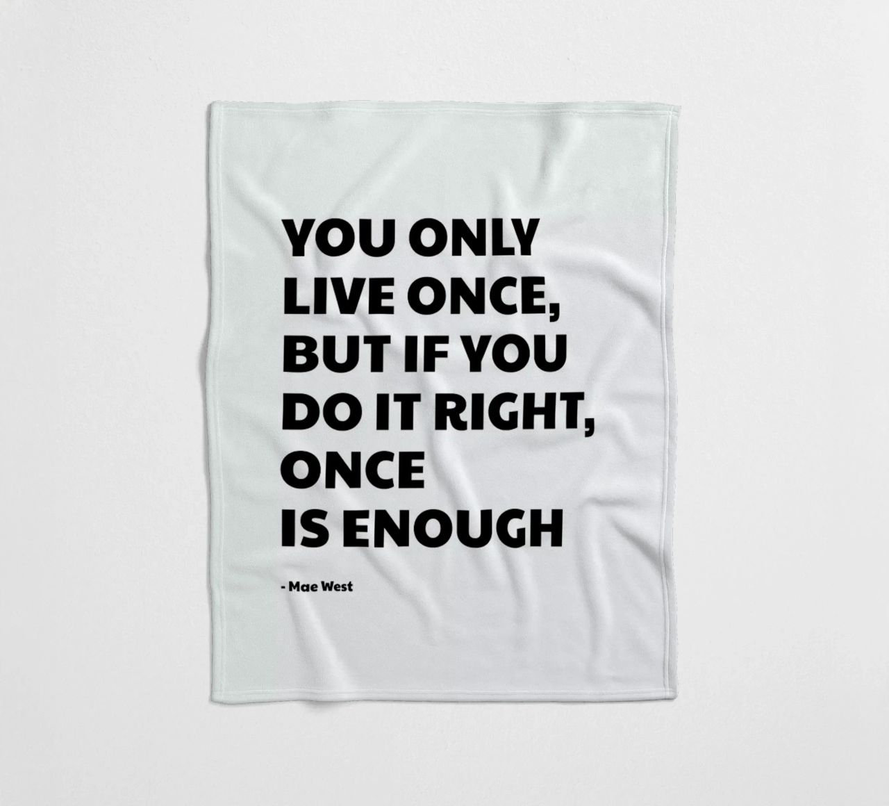 You Only Live Once coperta in pile da Studio One