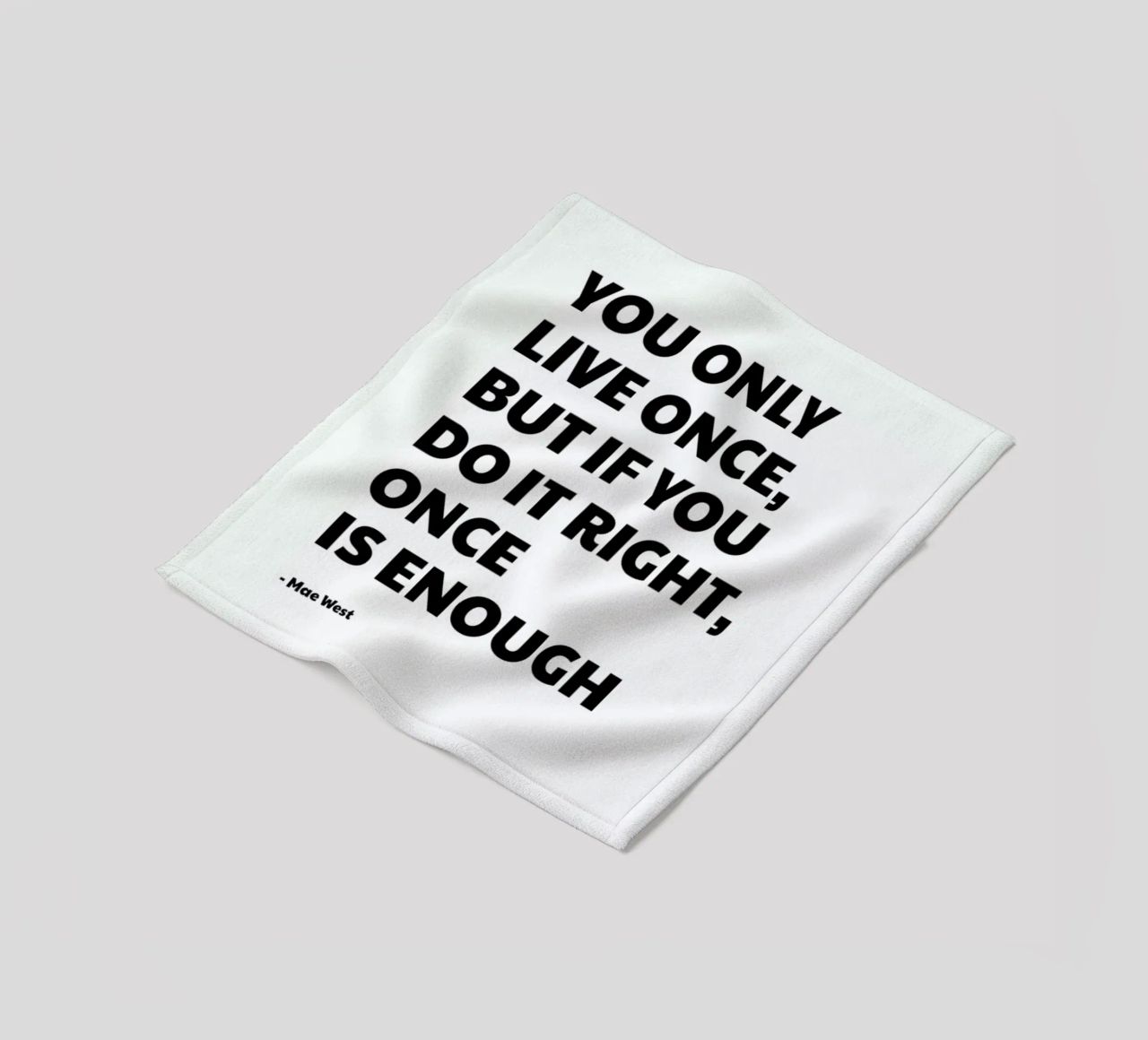 You Only Live Once coperta in pile da Studio One