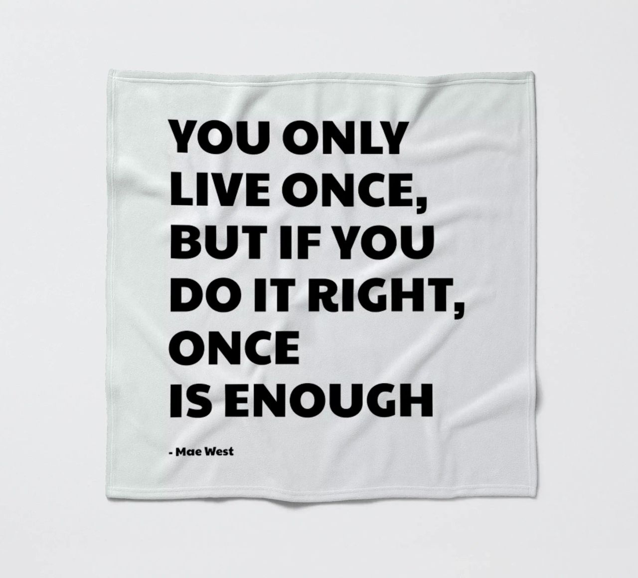 You Only Live Once coperta in pile da Studio One