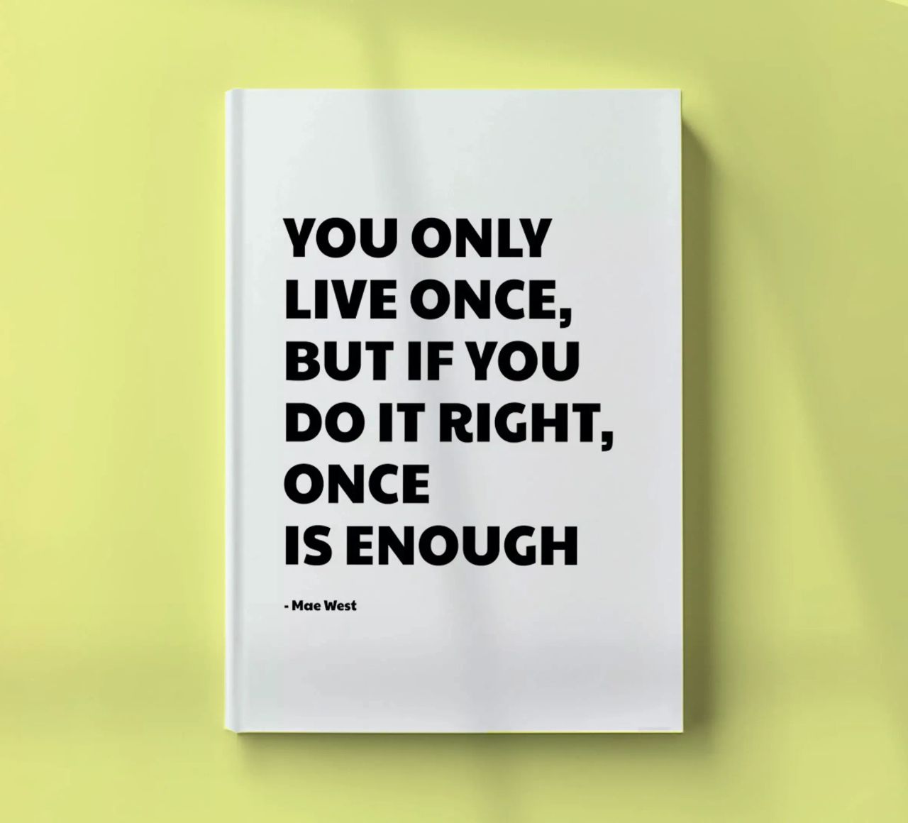 You Only Live Once carnet de notes de Studio One