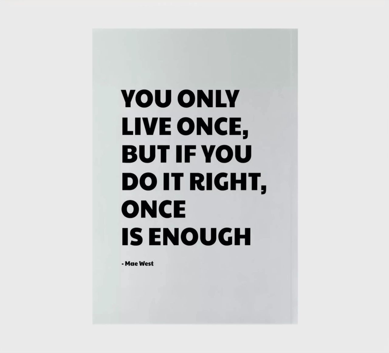 You Only Live Once carnet de notes de Studio One