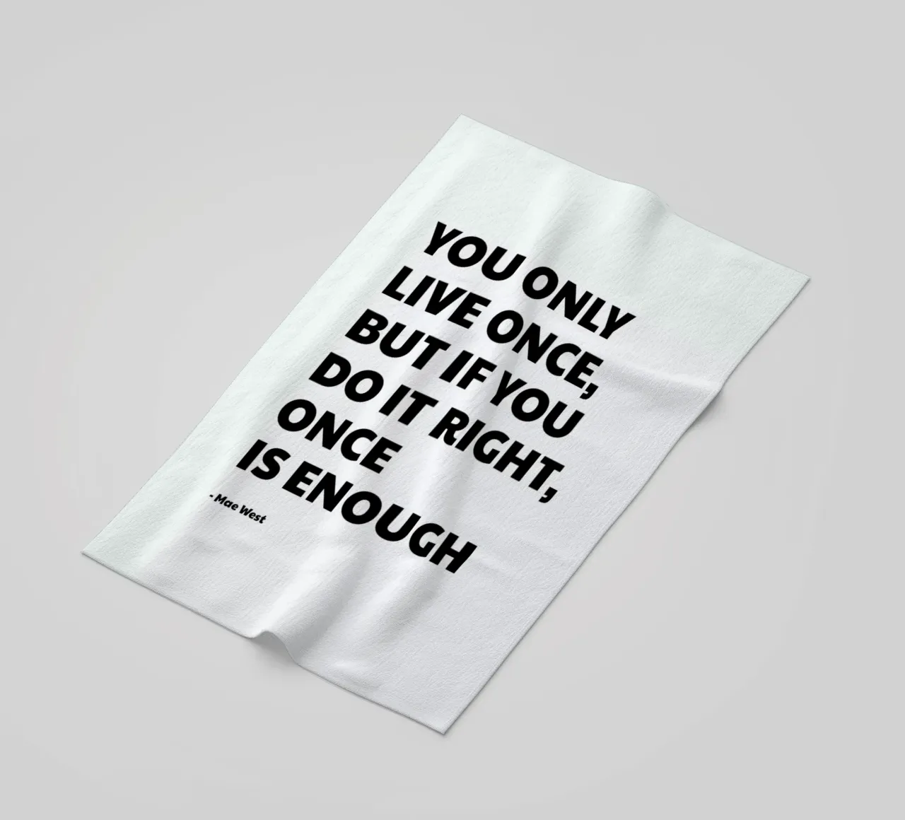 You Only Live Once telo mare da Studio One