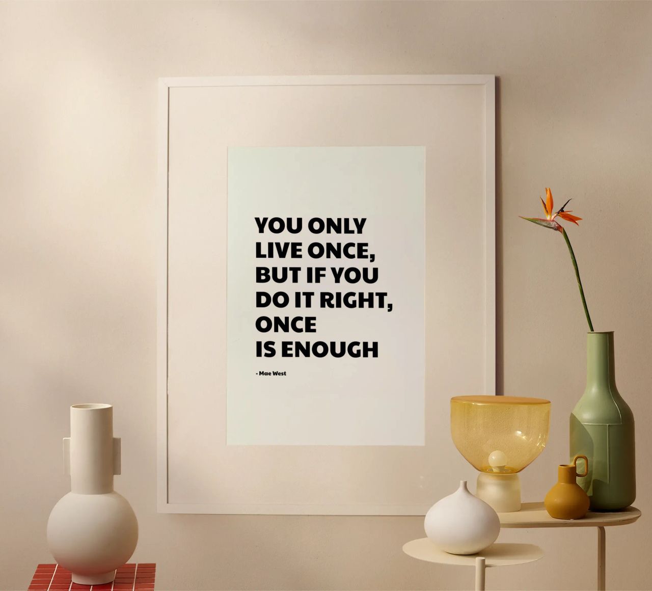 You Only Live Once carta hahnemühle da Studio One