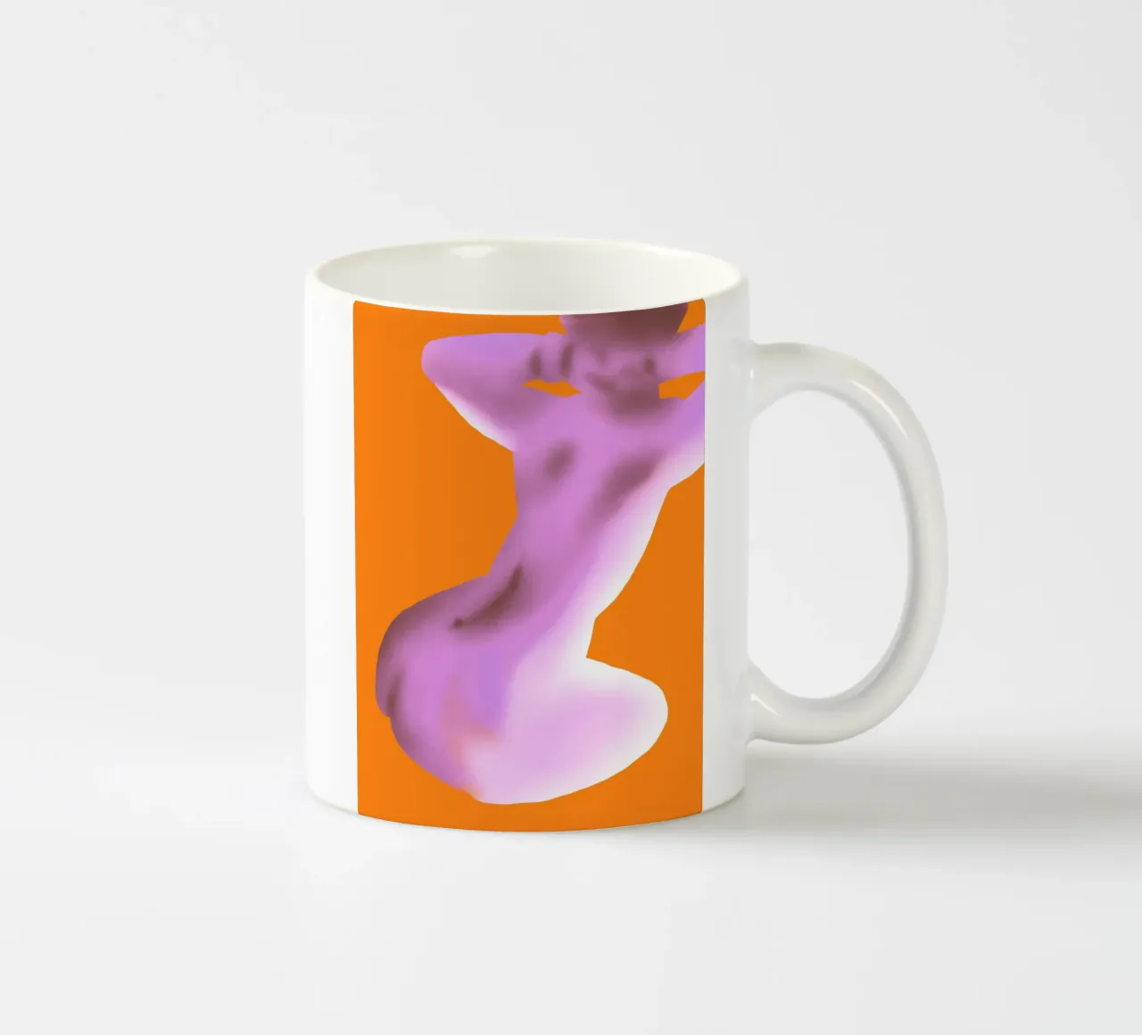 Curve posteriori rosa tazza in ceramica da Little Dean