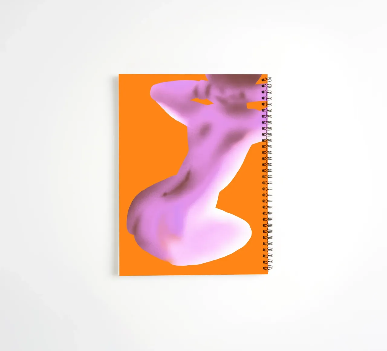 Pink back curves spiral notebook by Little Dean