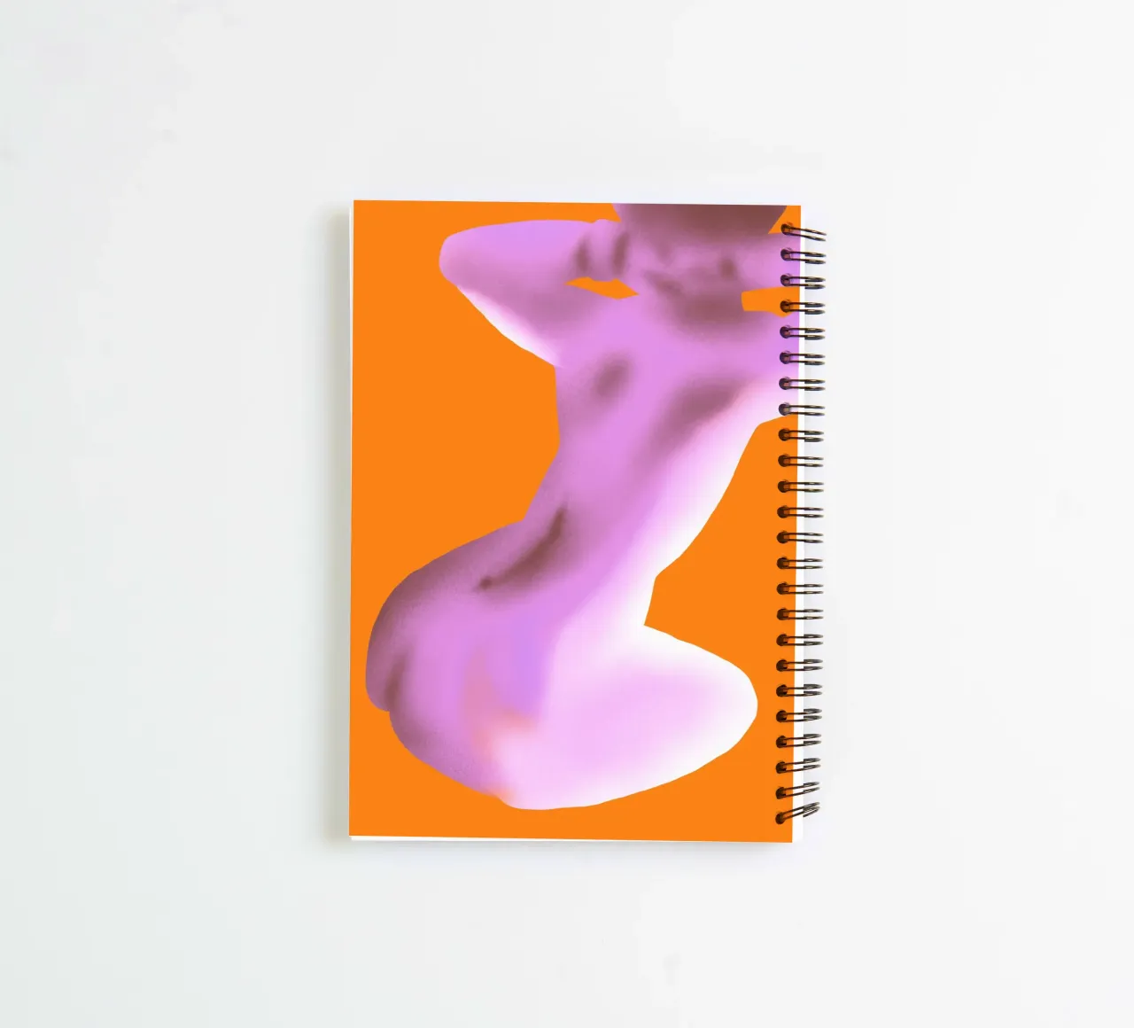 Pink back curves spiral notebook by Little Dean