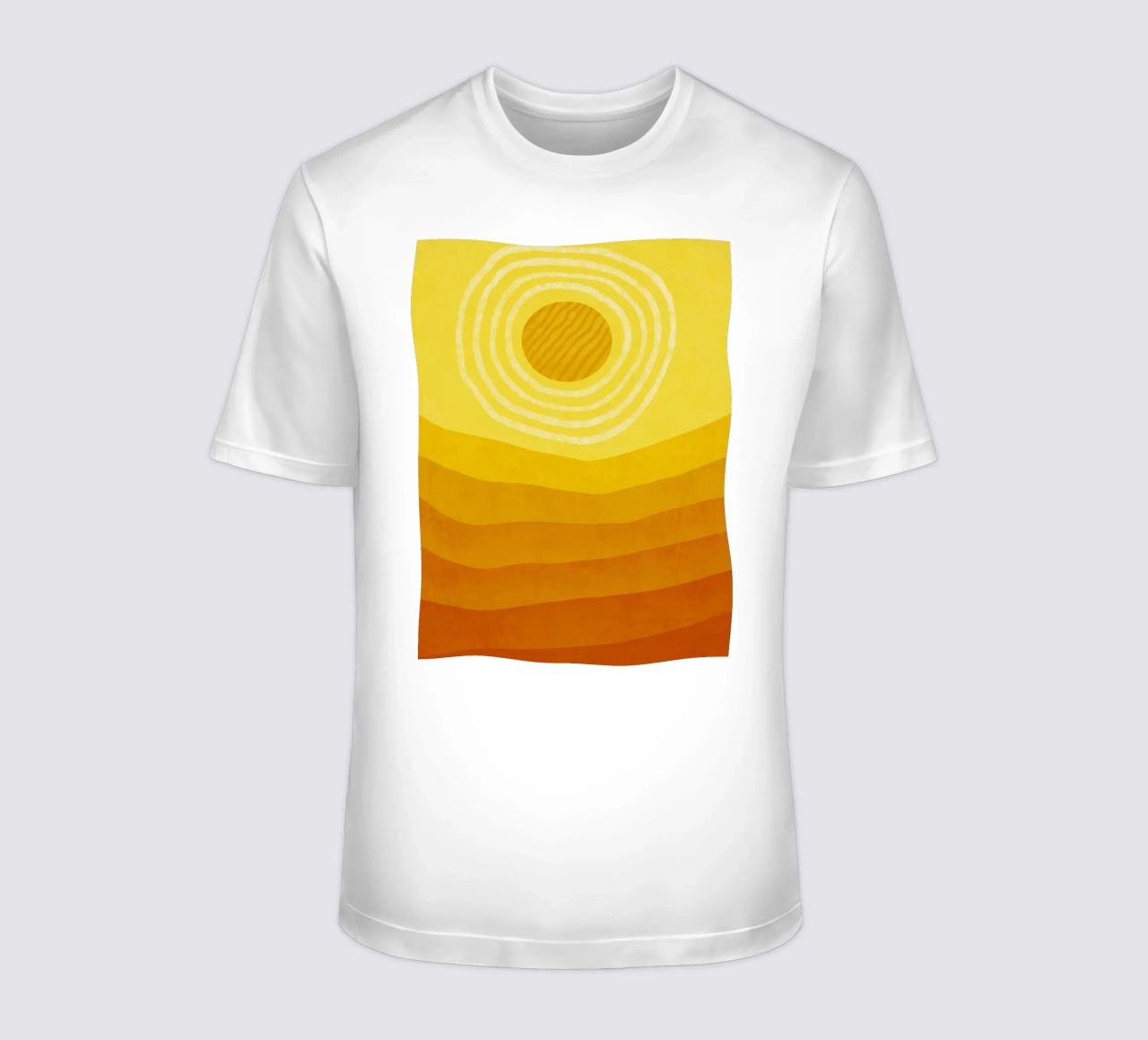 Sun in the desert Modern Abstract Art t-shirt by Bulaxtims