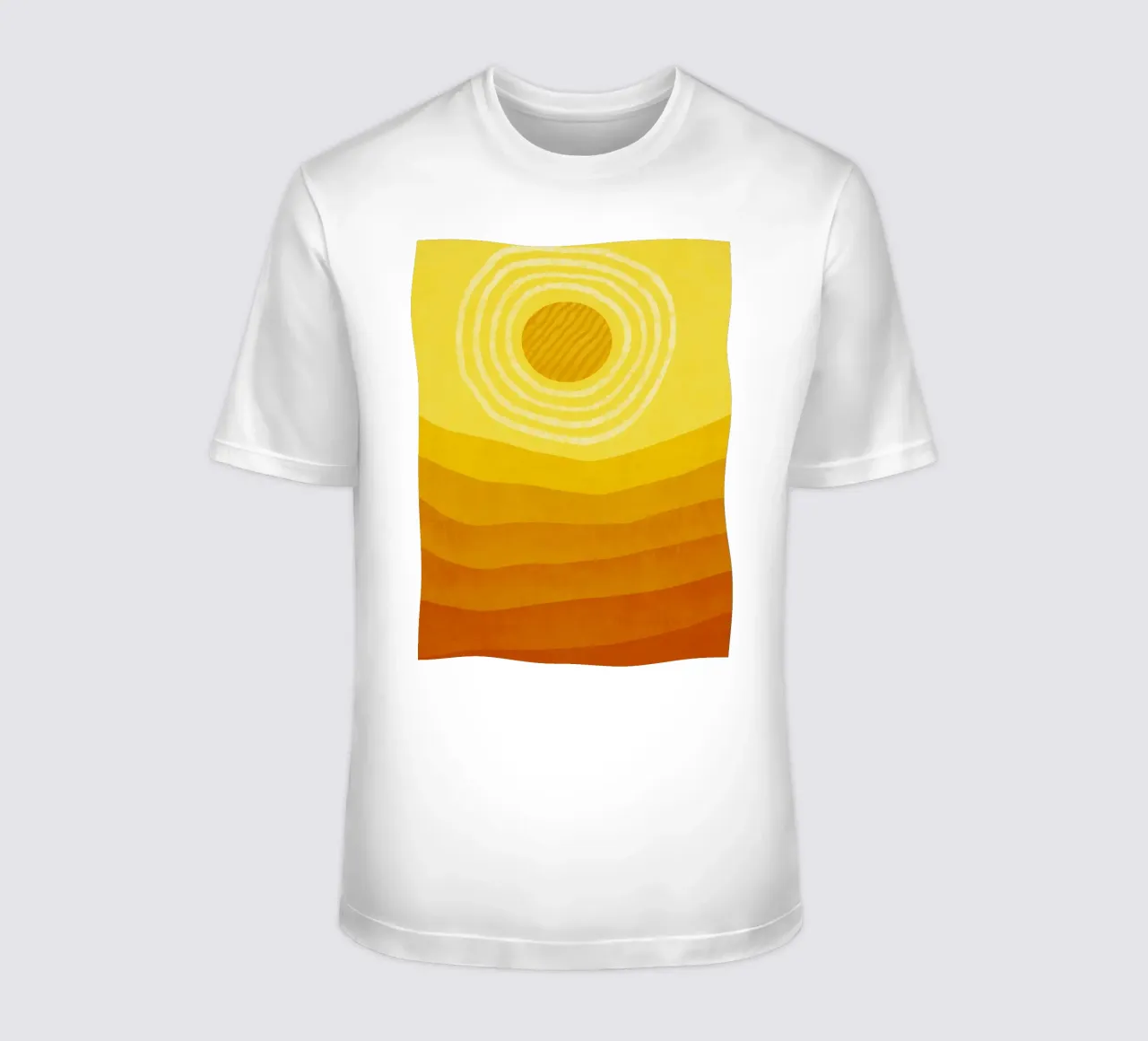 Sole nel deserto Arte astratta moderna t-shirt da Bulaxtims