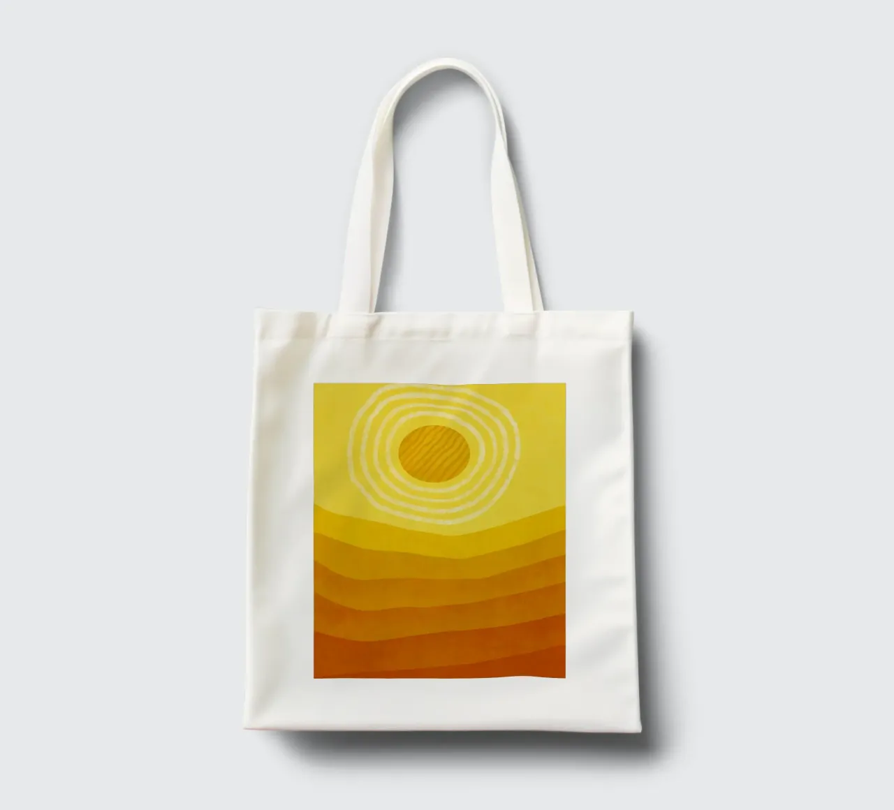 Sole nel deserto Arte astratta moderna borsa in juta da Bulaxtims