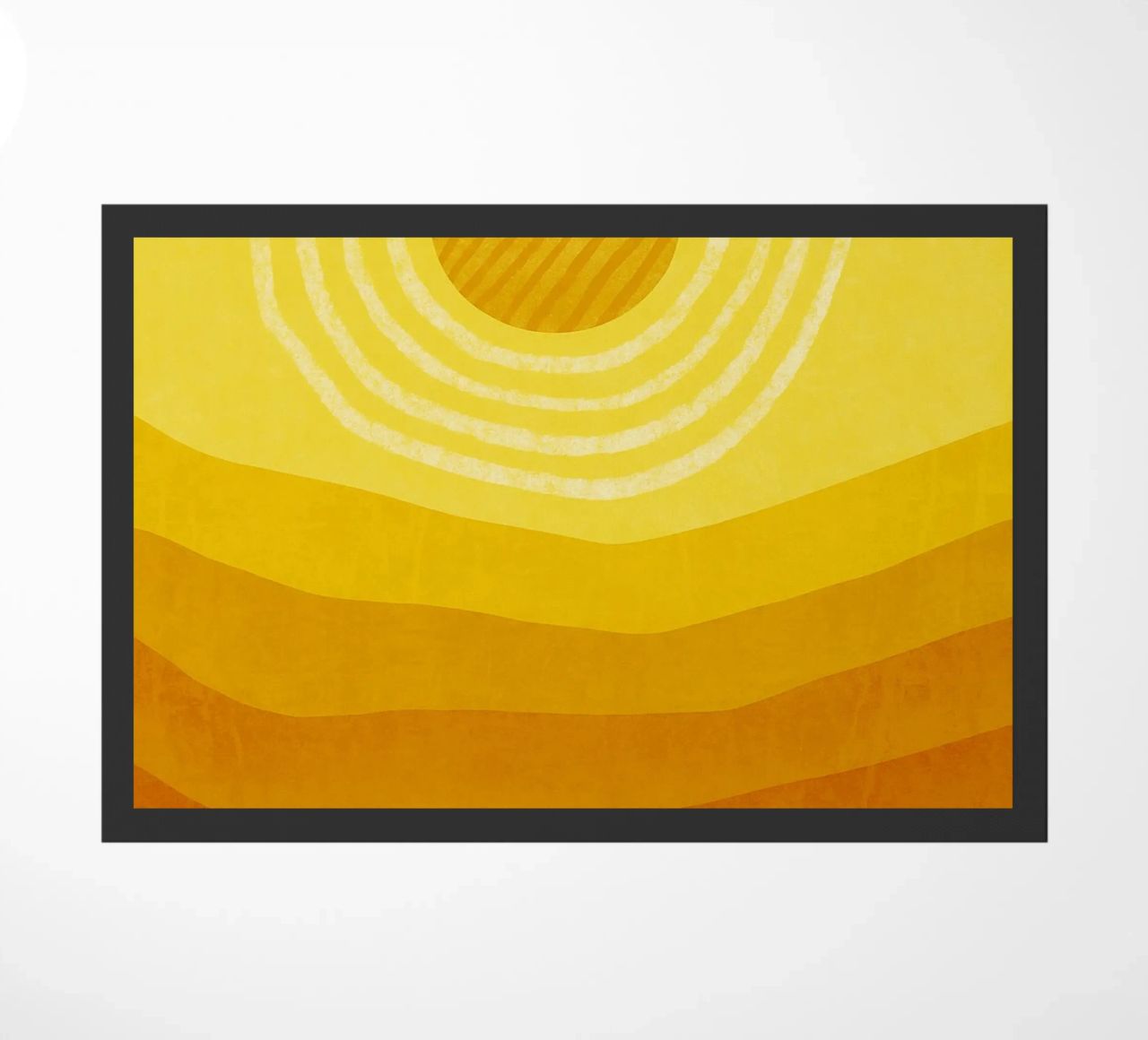 Sun in the desert Modern Abstract Art doormat by Bulaxtims