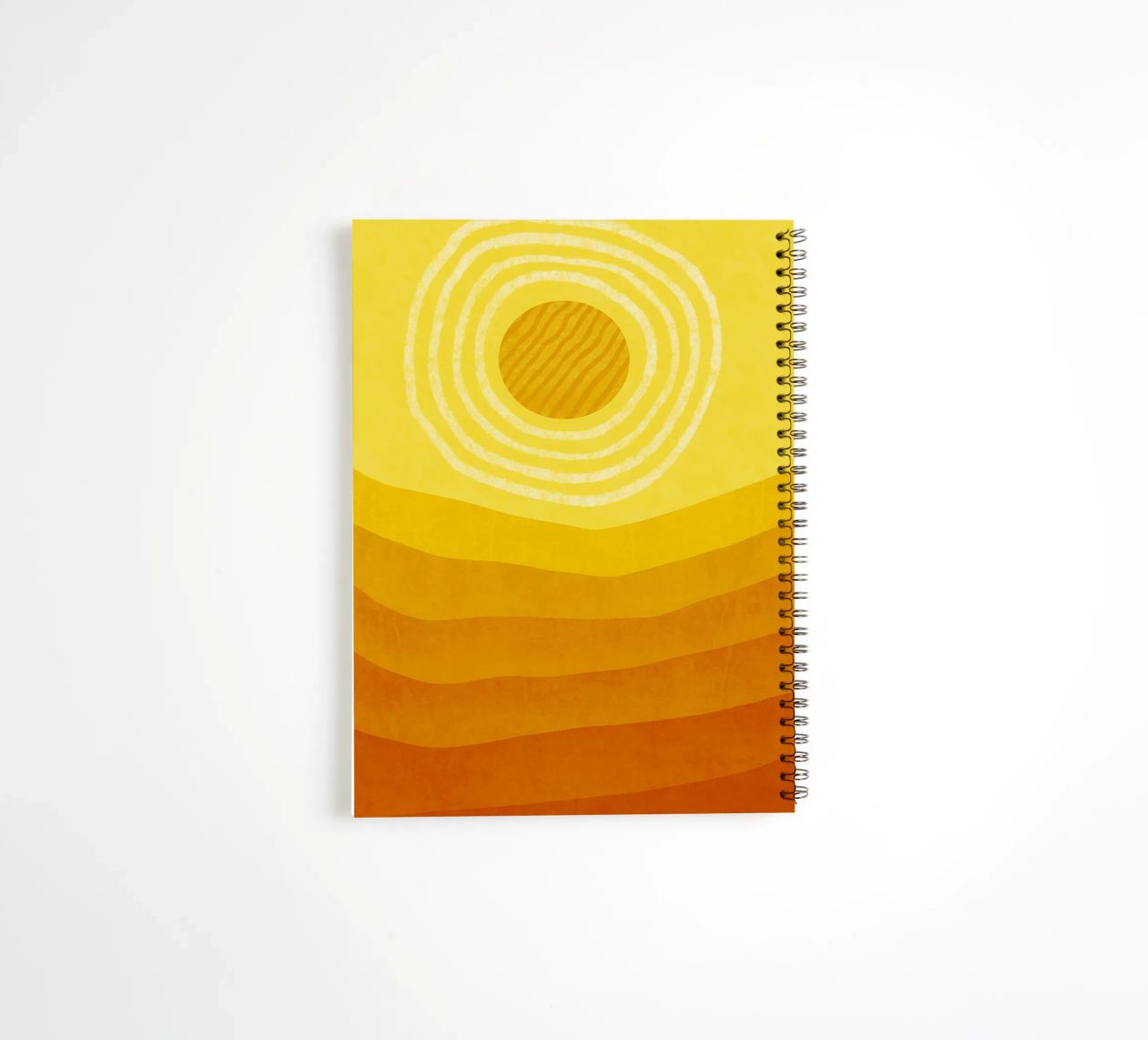 Sun in the desert Modern Abstract Art spiral notebook by Bulaxtims