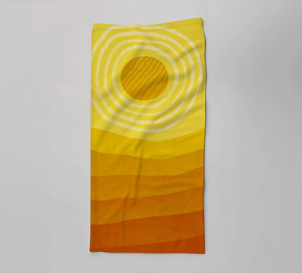 Sun in the desert Modern Abstract Art towel by Bulaxtims