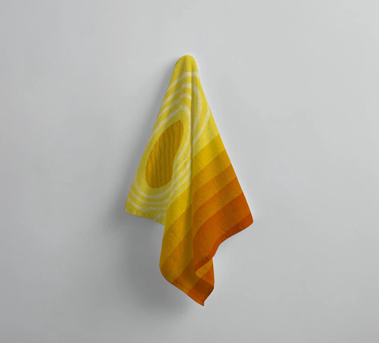 Sun in the desert Modern Abstract Art towel by Bulaxtims