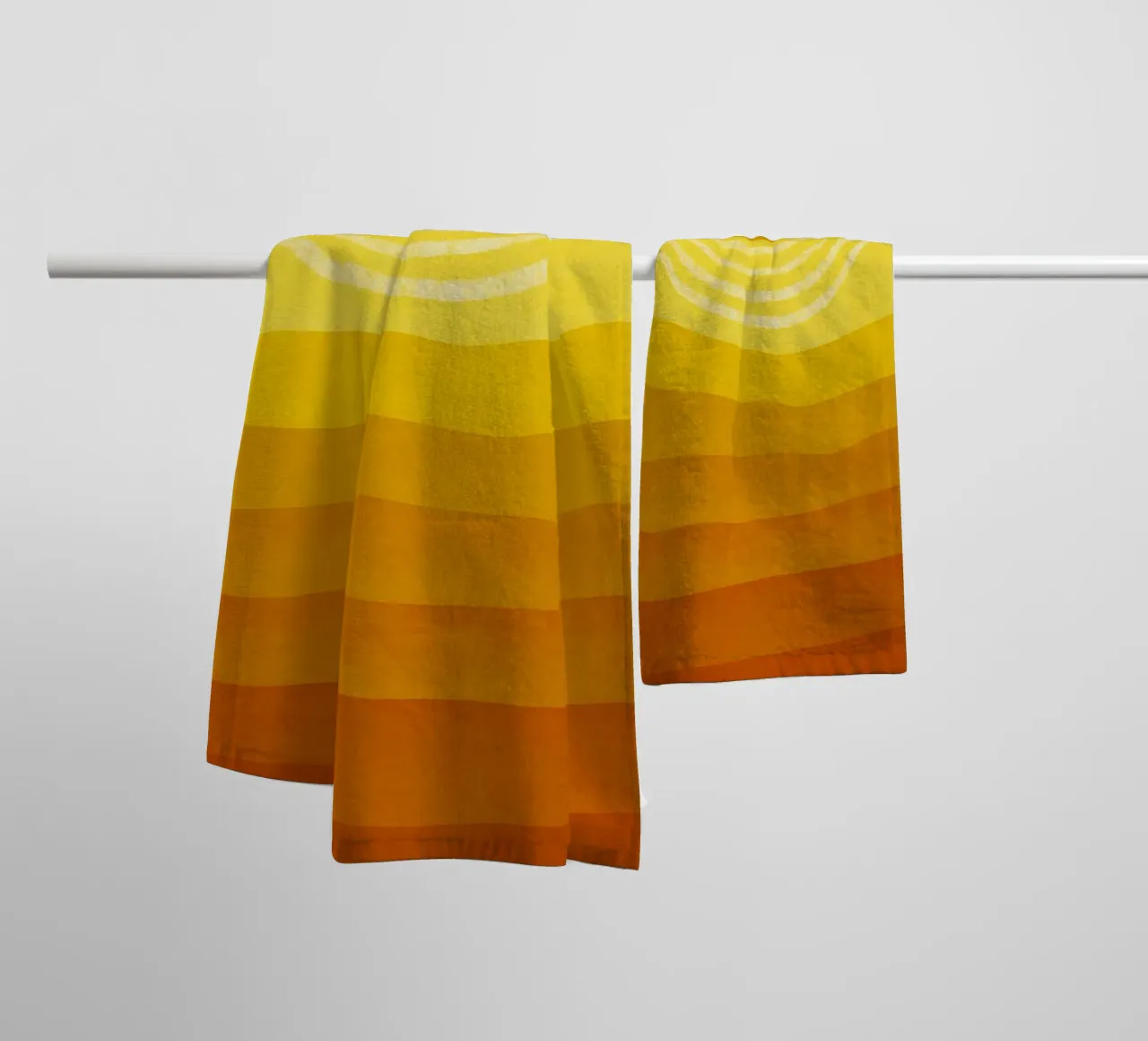 Sol en el desierto Arte abstracto moderno toalla de baño de Bulaxtims