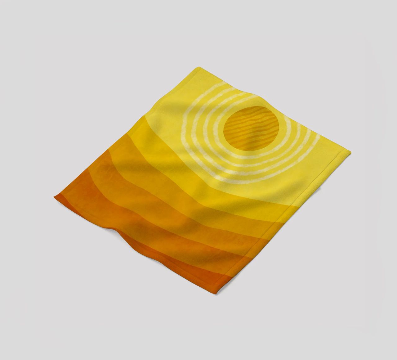 Sun in the desert Modern Abstract Art fleece blanket by Bulaxtims