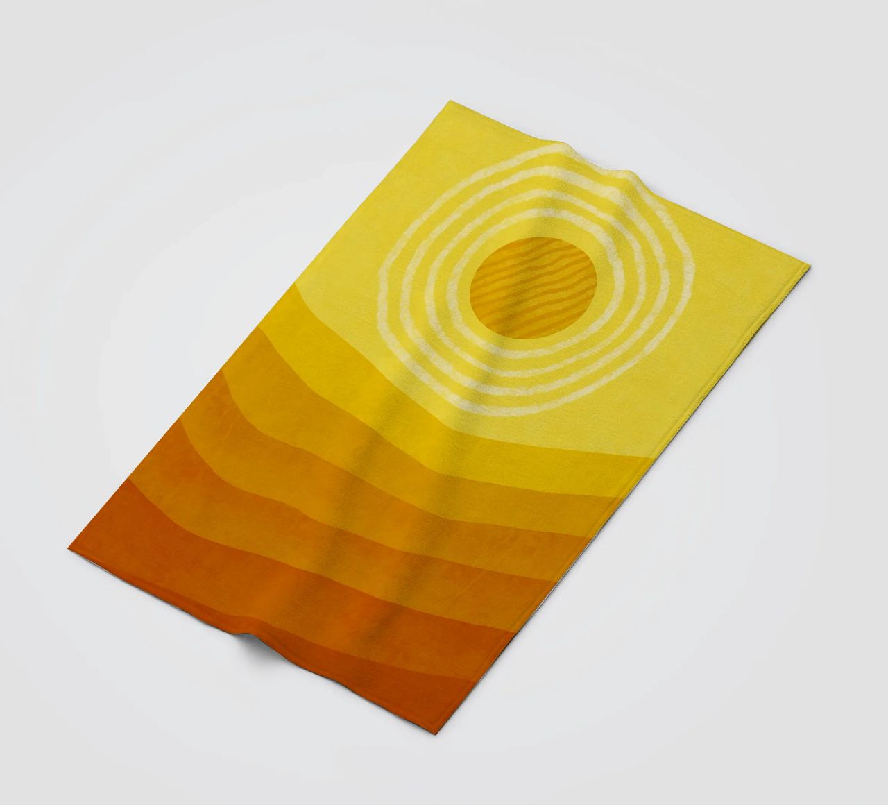 Sun in the desert Modern Abstract Art fleece blanket by Bulaxtims