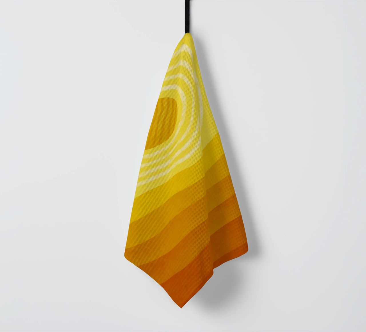 Sun in the desert Modern Abstract Art tea towel by Bulaxtims