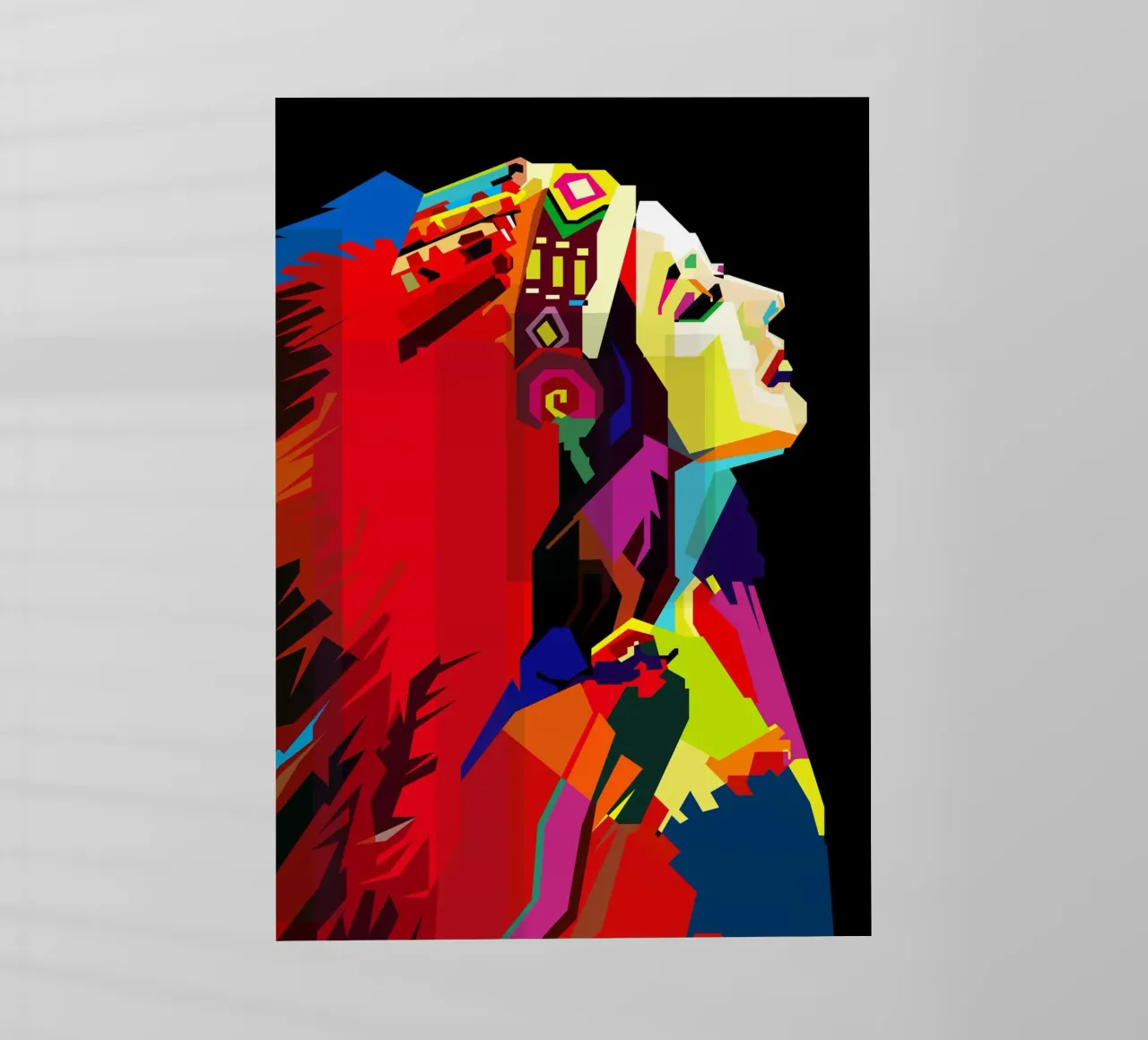 Apache Donna Stile Etnico WPAP Trending Now pellicola backlit da Artkreator