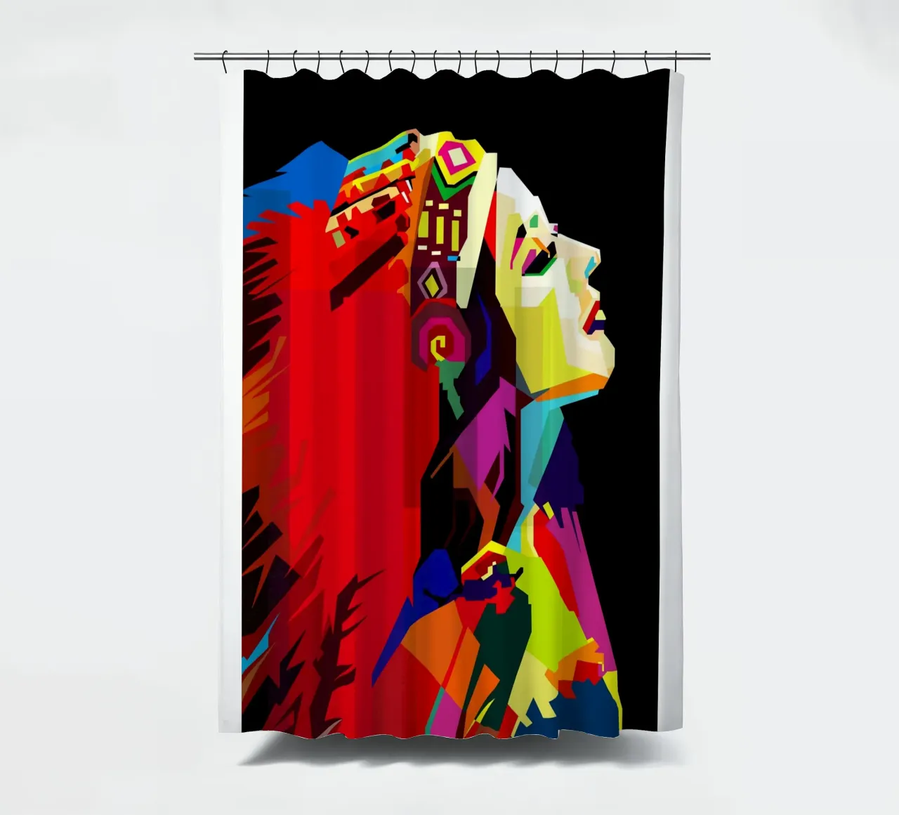 Apache Donna Stile Etnico WPAP Trending Now tenda da doccia da Artkreator