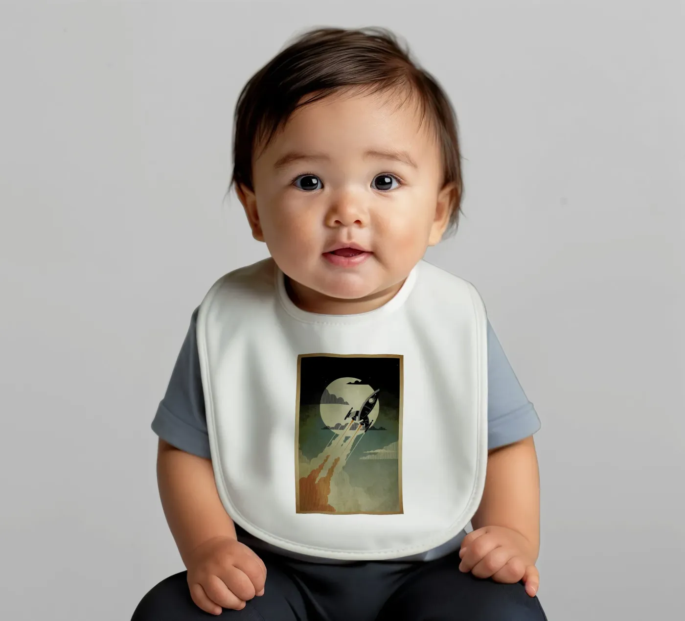 Night Launch baby bib by Danny Haas