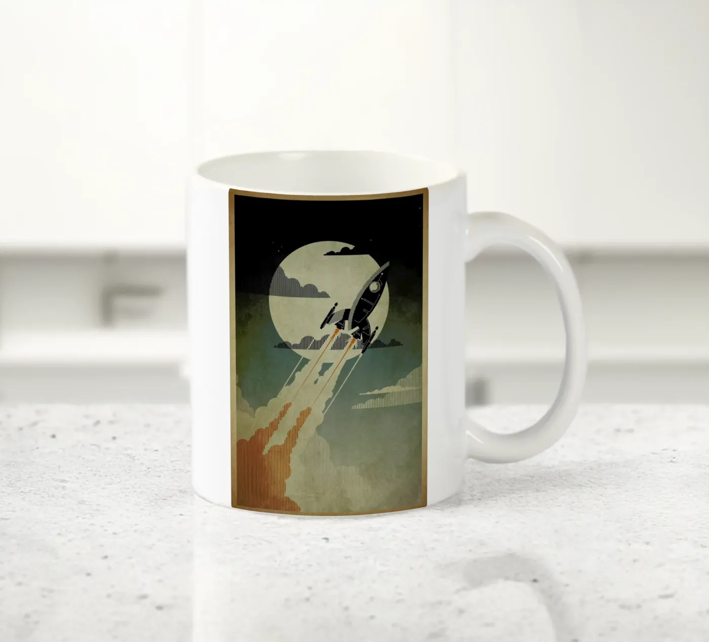 Night Launch ceramic mug by Danny Haas