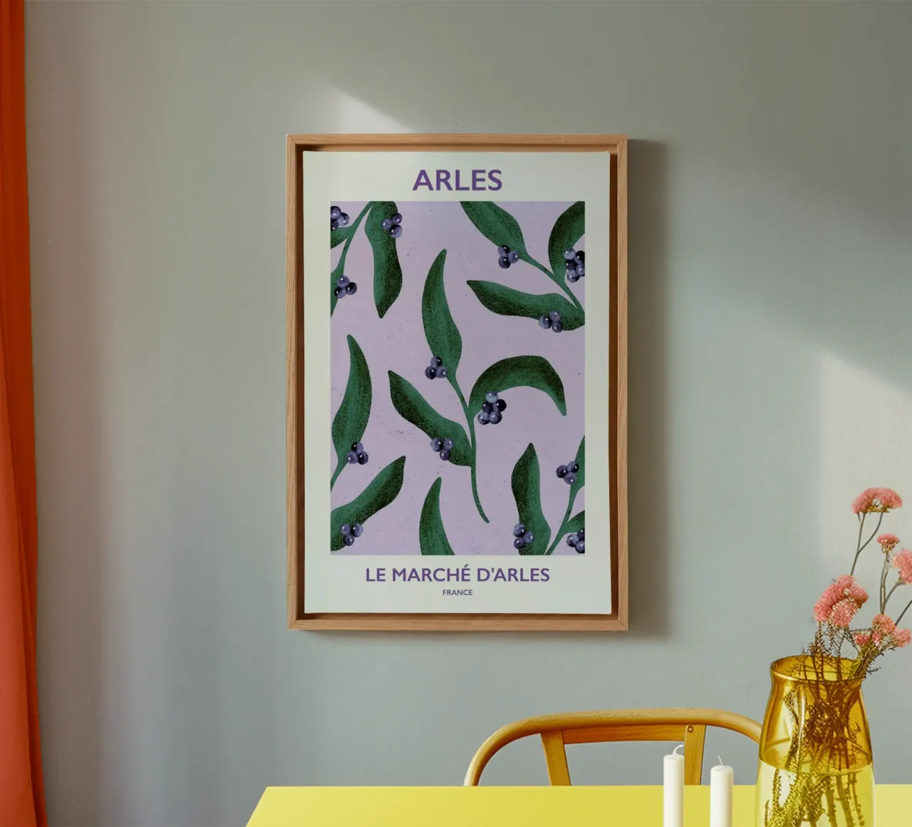Le Marché  d'Arles tela con Cornice a cassetta da Pure