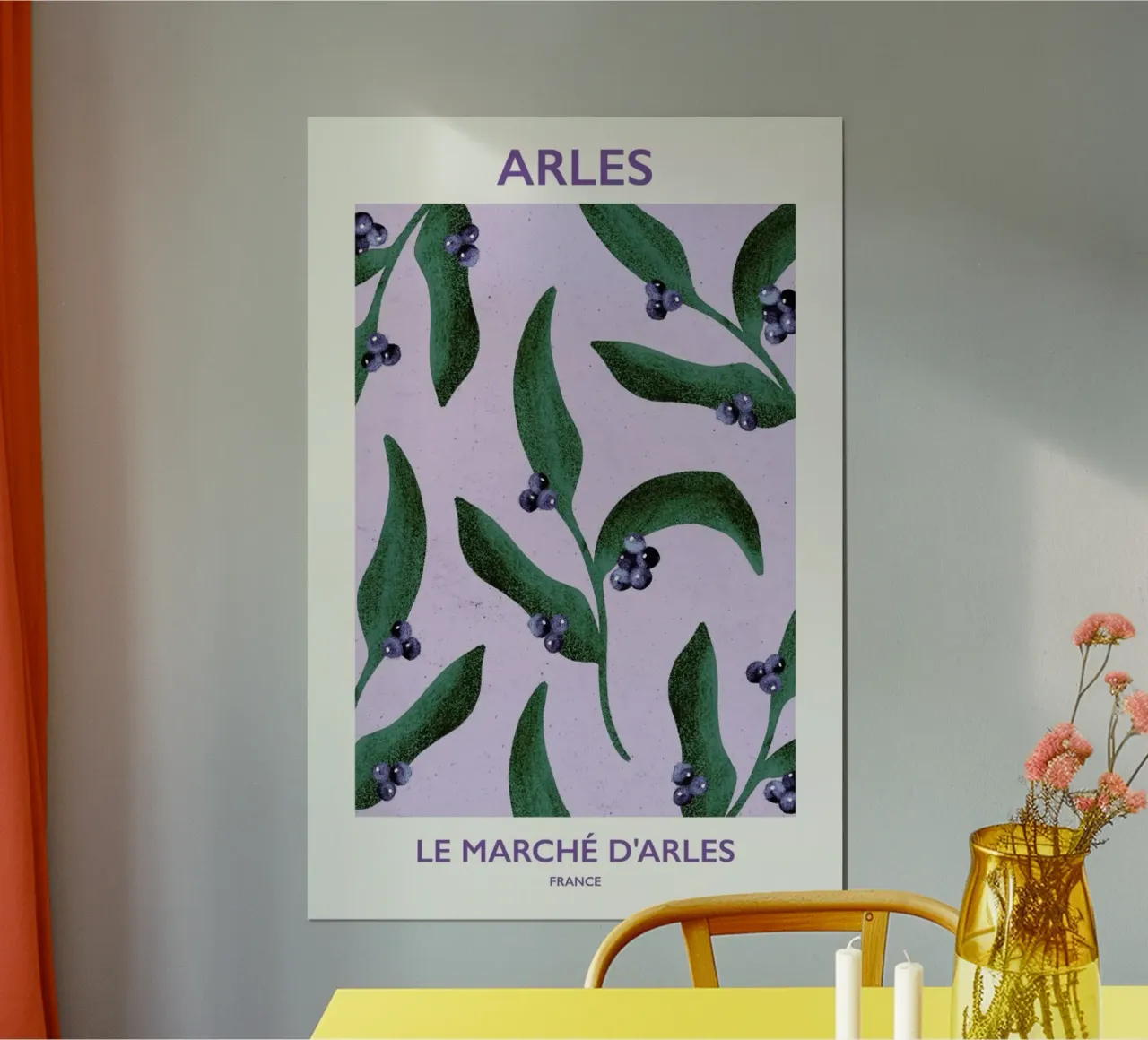 Le Marché  d'Arles poster con telaio in plastica da Pure