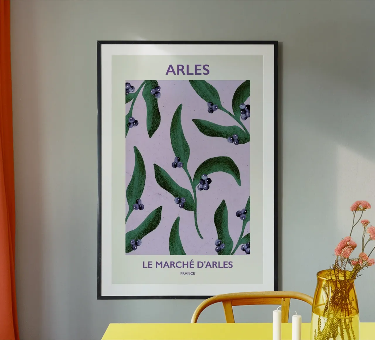 Le Marché  d'Arles poster con telaio in plastica da Pure