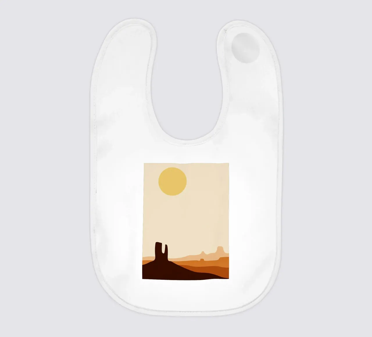 Sun in the dessert Abstract Art baby bib by Bulaxtims