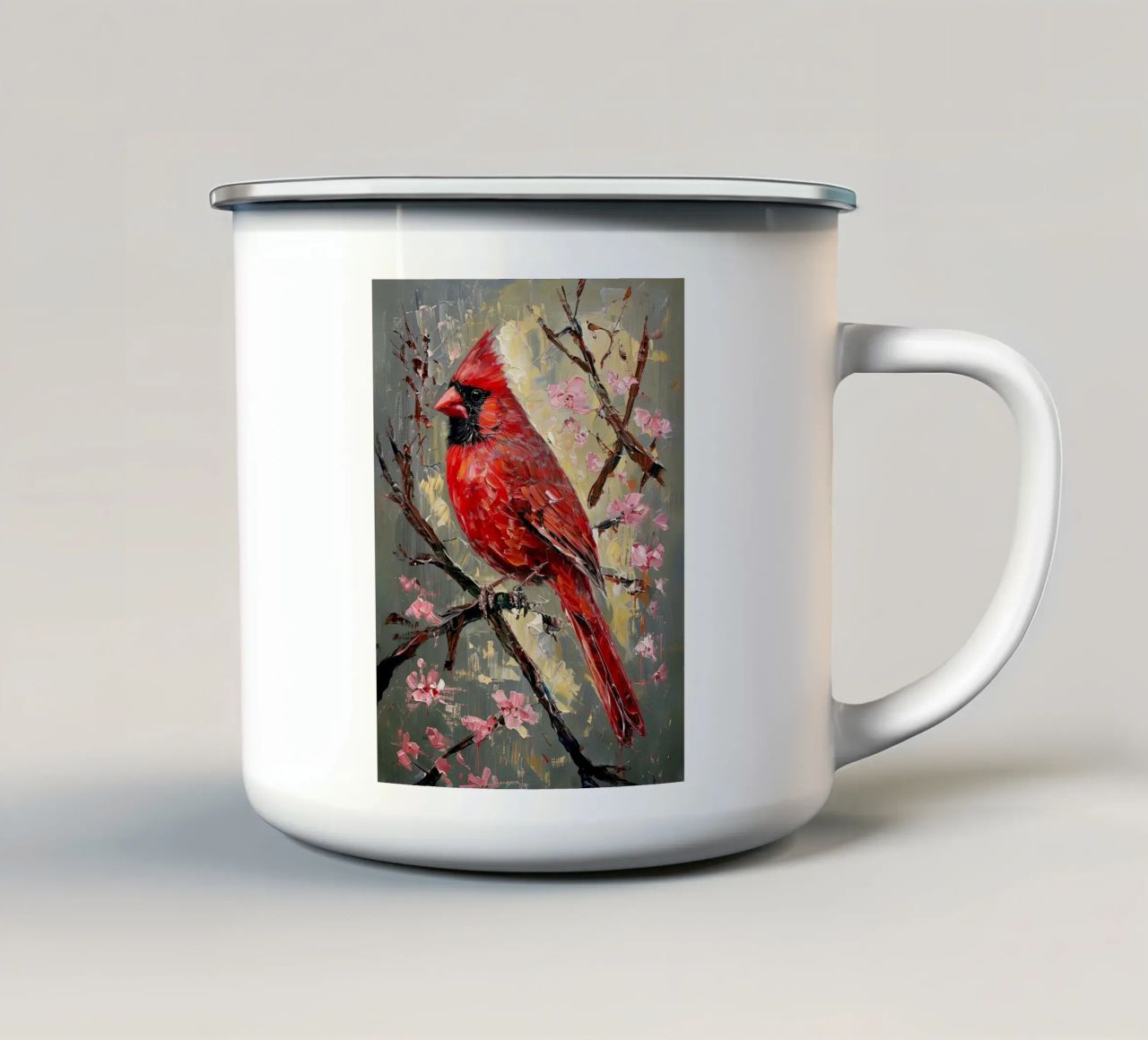 Robin tazza in smalto da Point and Art