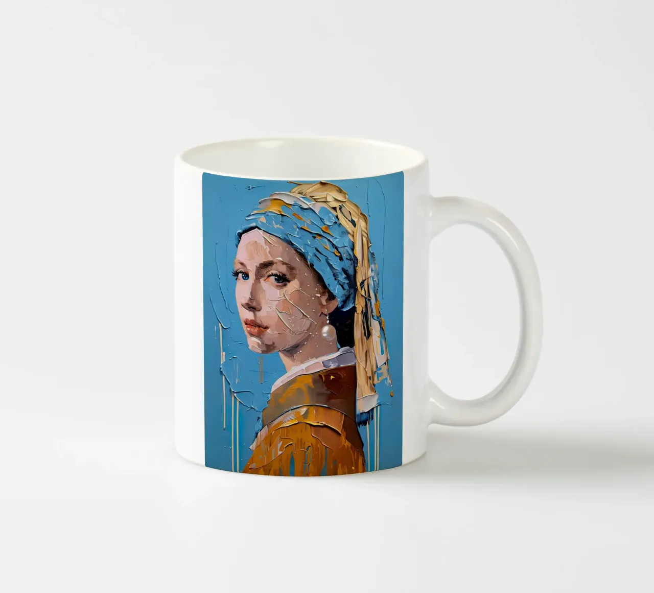 La ragazza con l'orecchino di perla di Johannes Vermeer tazza in ceramica da 🎨 Point and Art