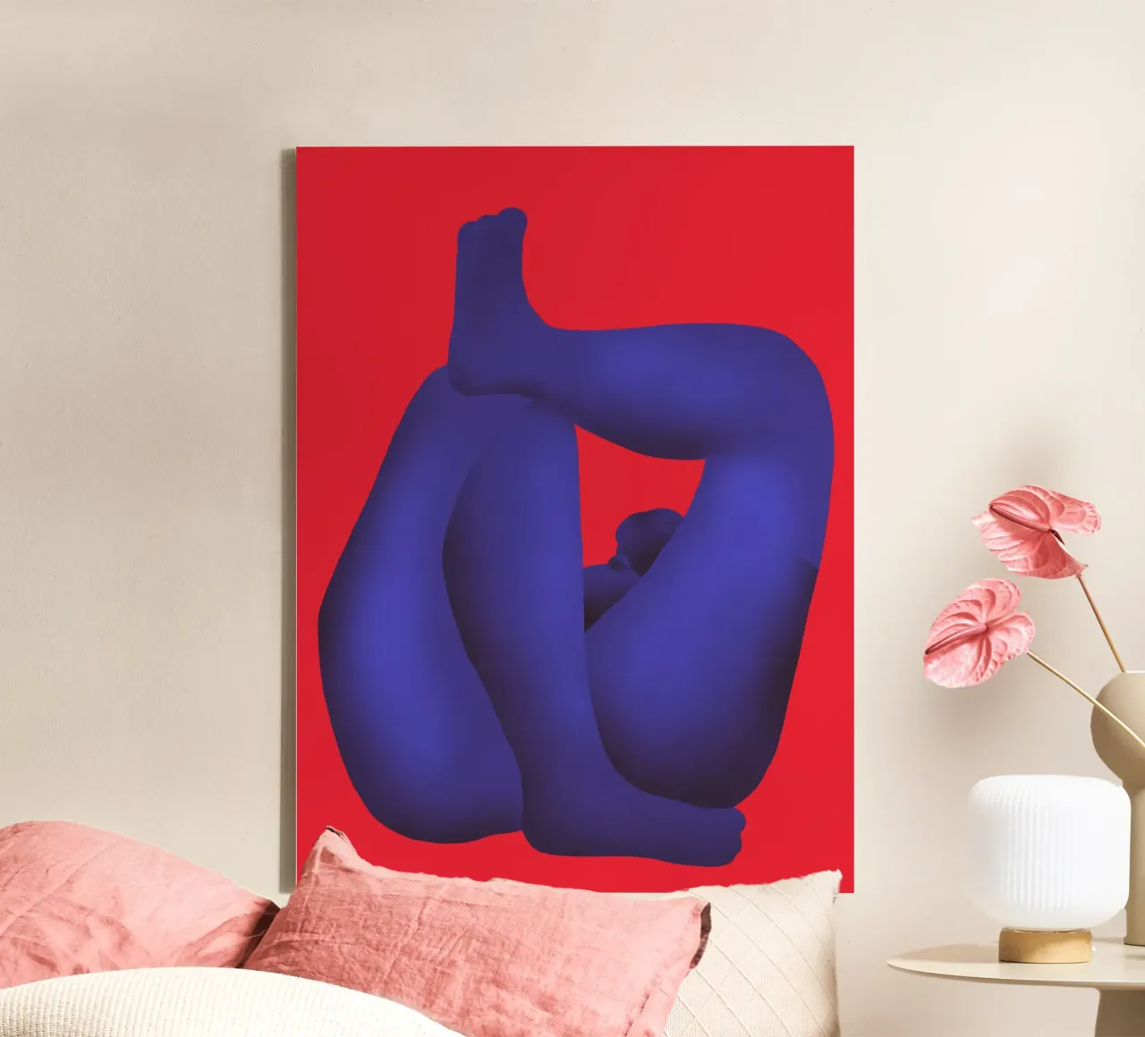 Reclining human form var 2 canvas by Little Dean