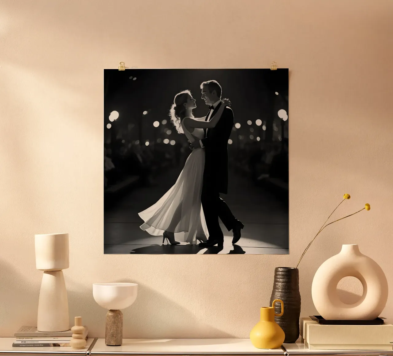 Ballare al buio a Central Park poster con telaio in plastica da Anita's Dream