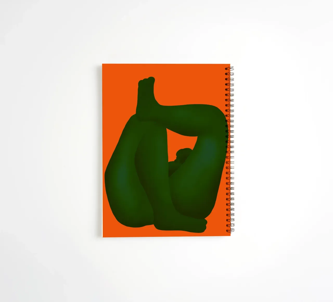 Reclining human form var 4 spiral notebook by Little Dean