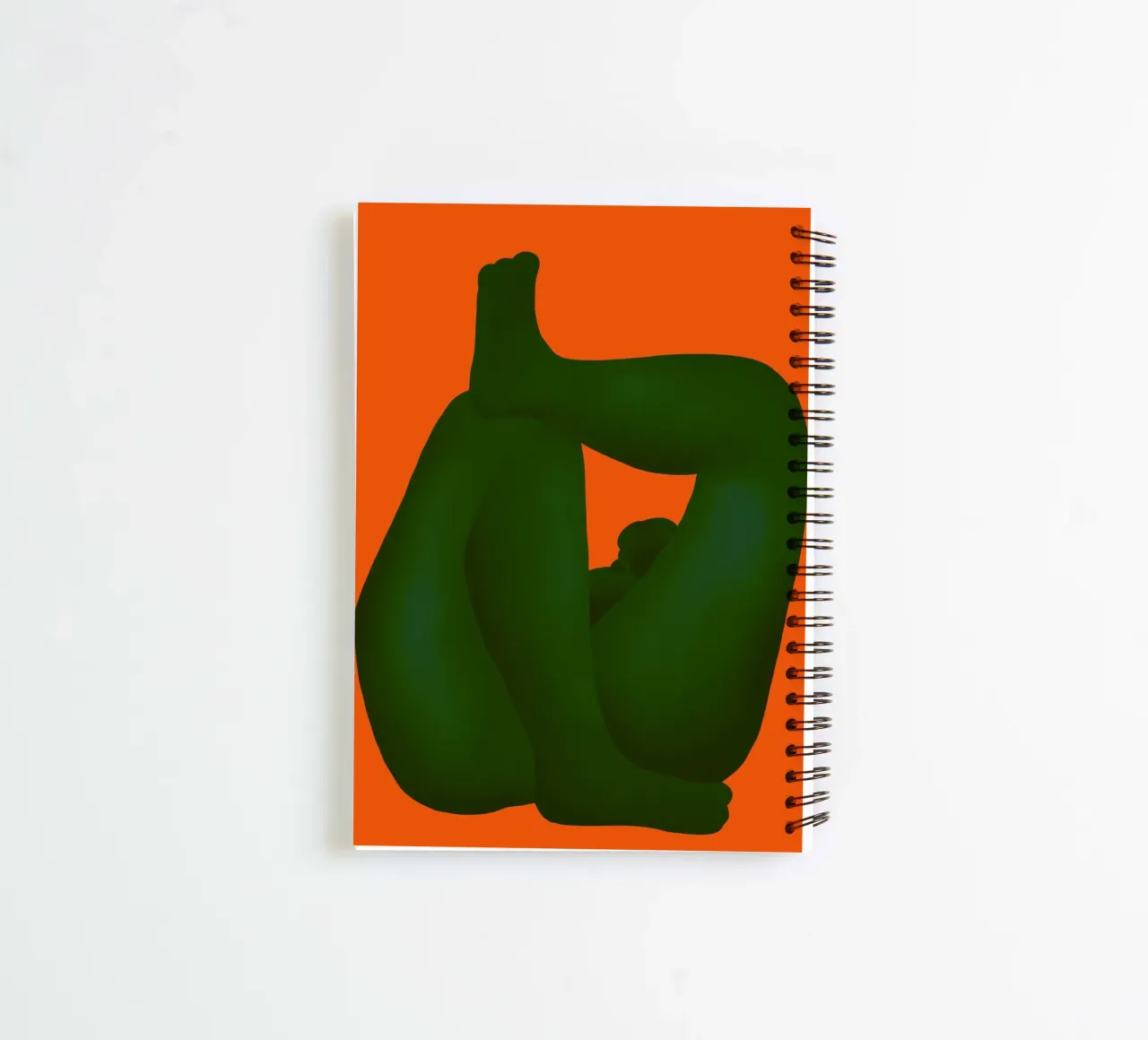 Reclining human form var 4 spiral notebook by Little Dean