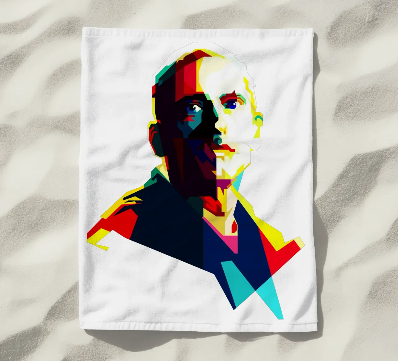 Eminem Rapper Most Wanted WPAP Trending Now beach towel by Artkreator