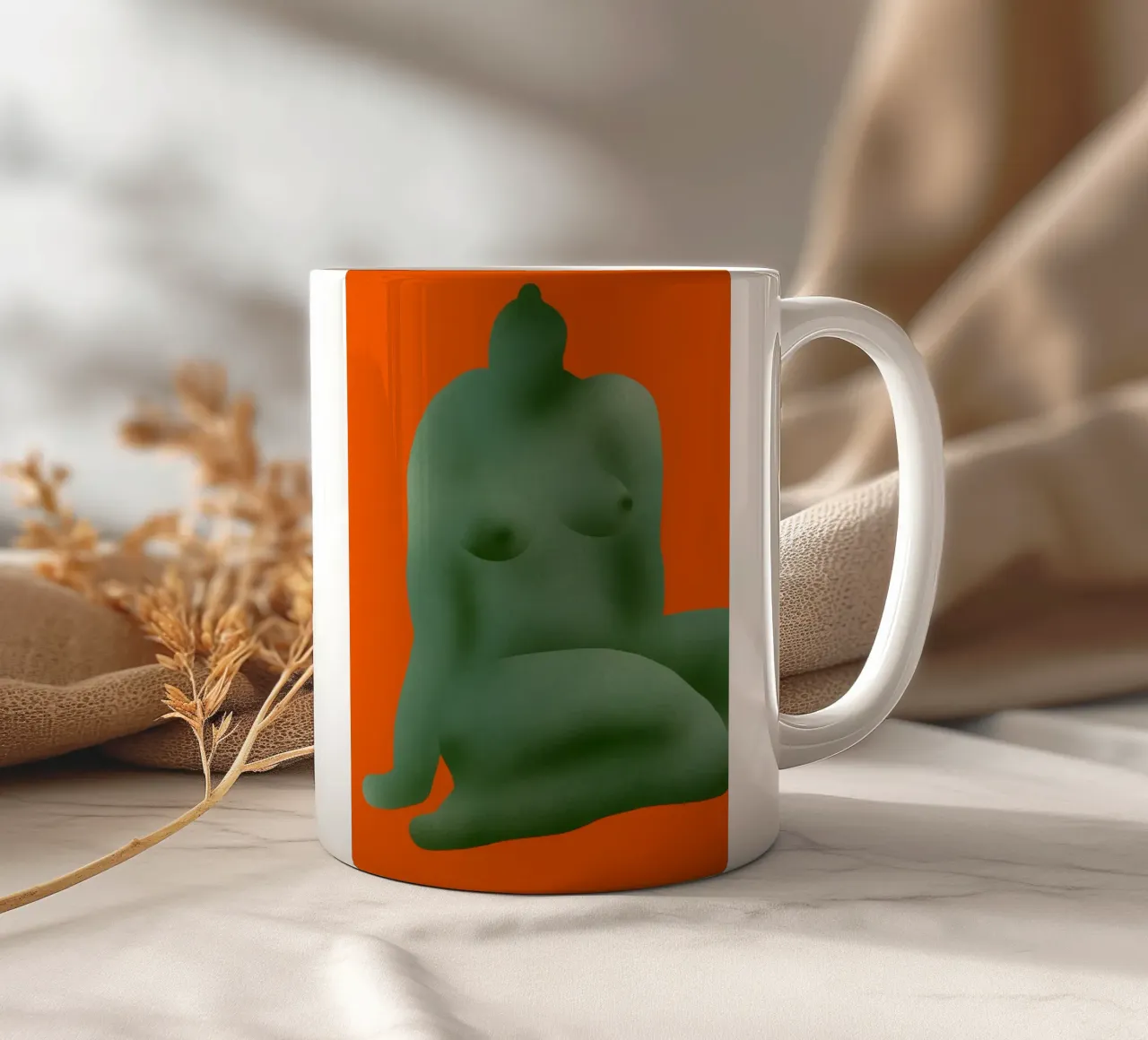 Nudo seduto set 1 tazza in ceramica da Little Dean