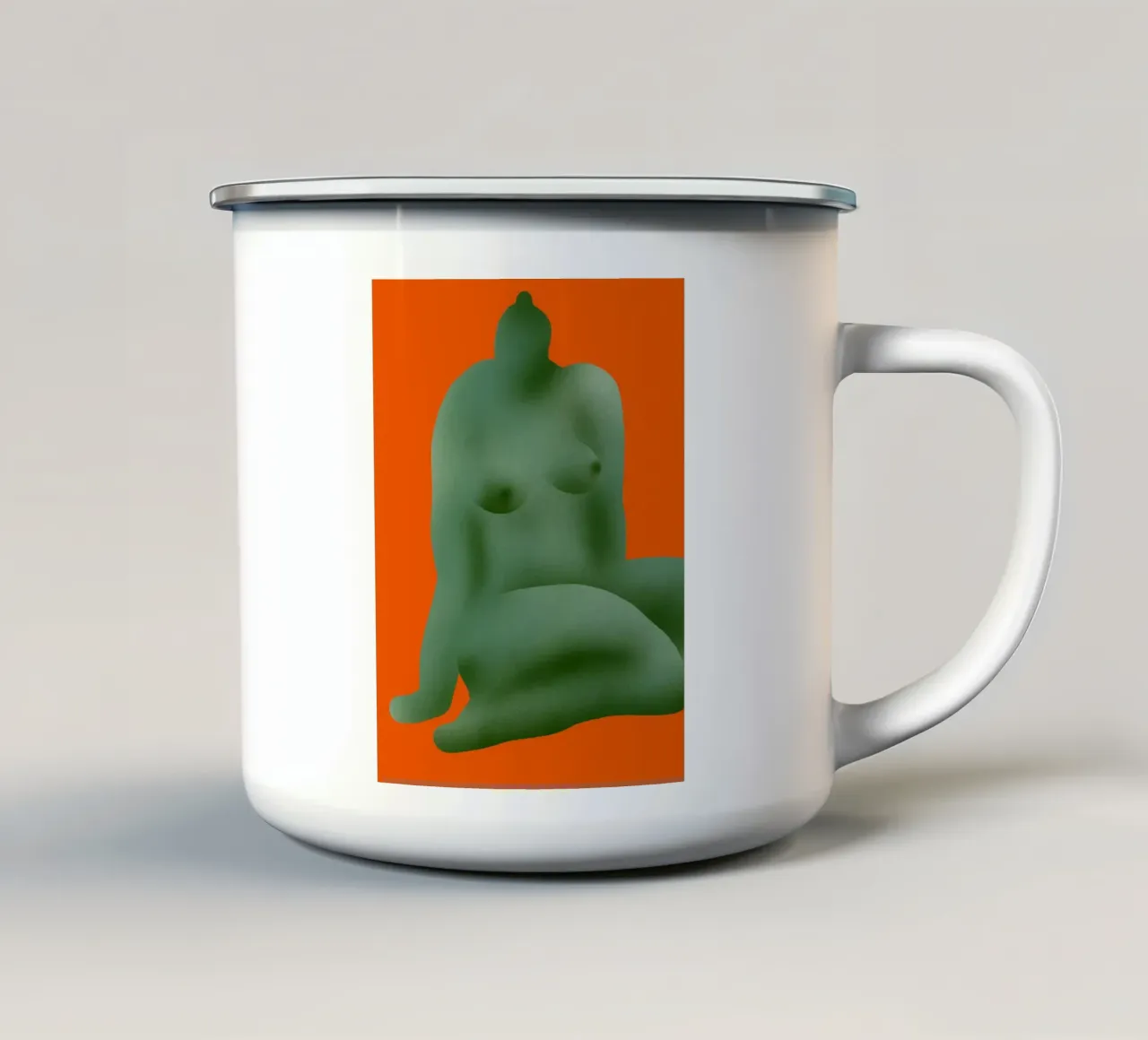 Nudo seduto set 1 tazza in smalto da Little Dean