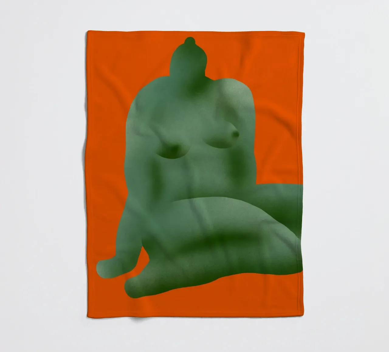 Nudo seduto set 1 coperta in pile da Little Dean