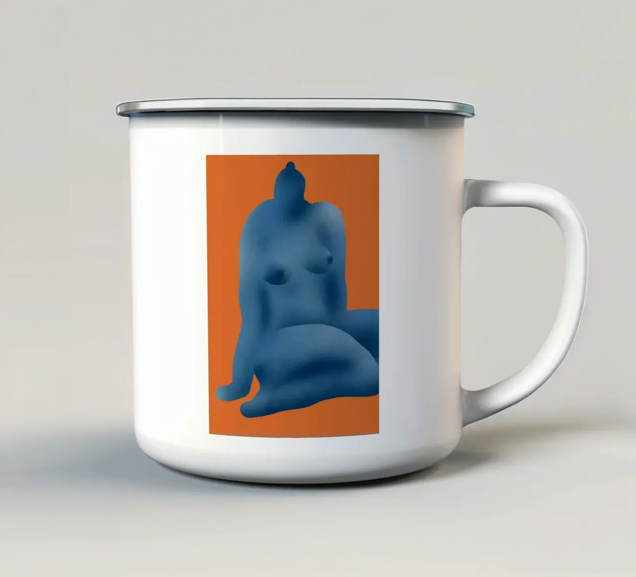Nudo seduto set 3 tazza in smalto da Little Dean