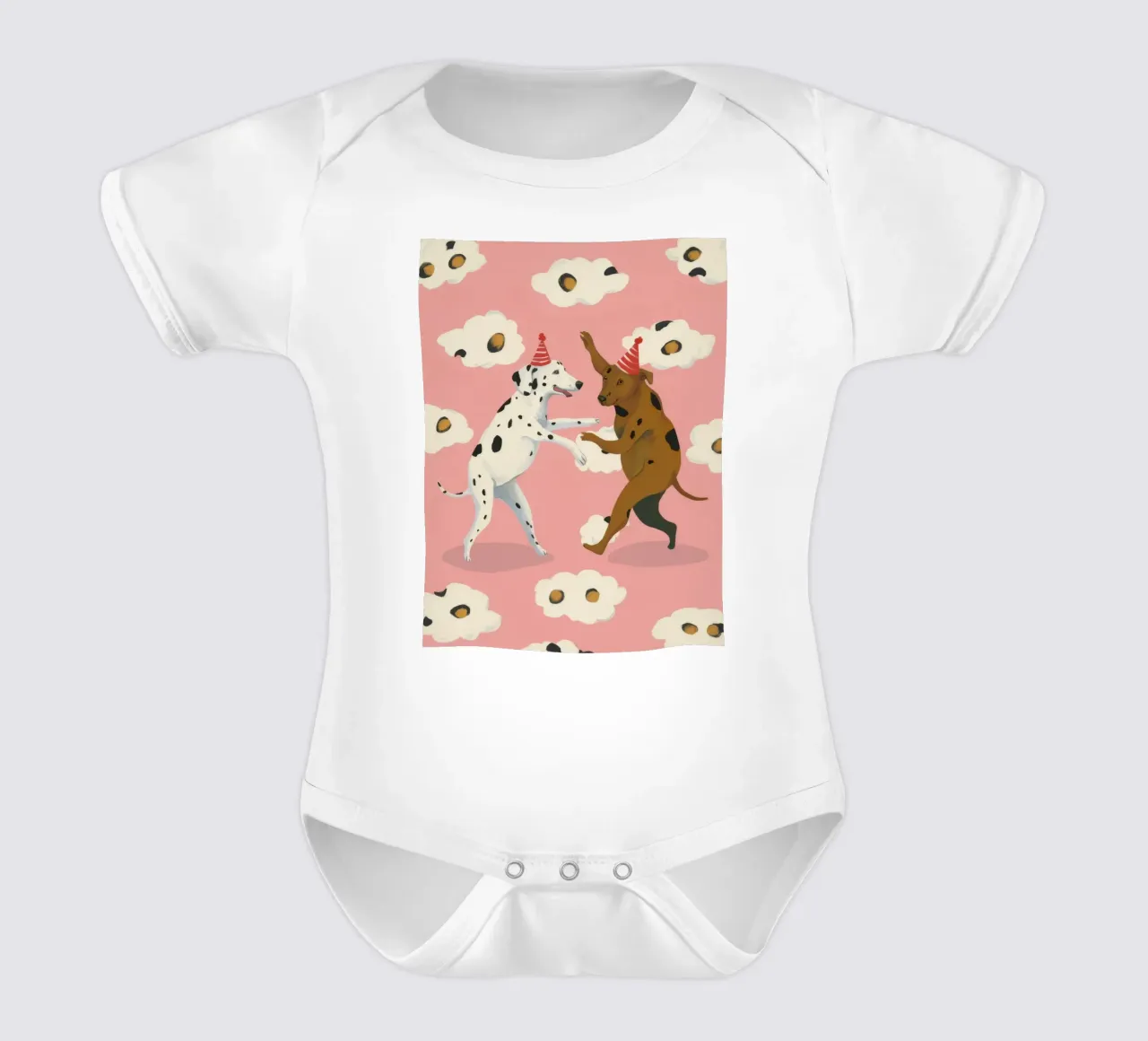 Skurriler Hundekarneval Kurzarm Babybody von Aether Brush