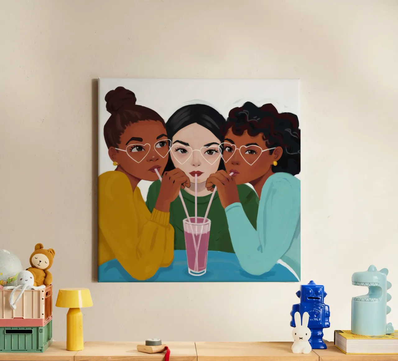 Gedeeld zusterschapselixer canvas met Baklijst van Aether Brush