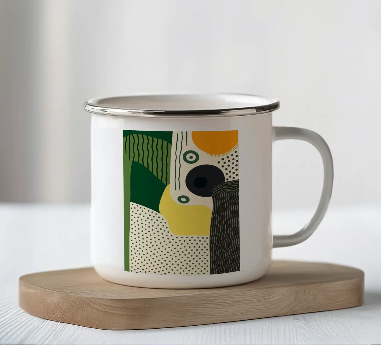 Muur Moderne Abstracte Kunst emaille mok van Bulaxtims