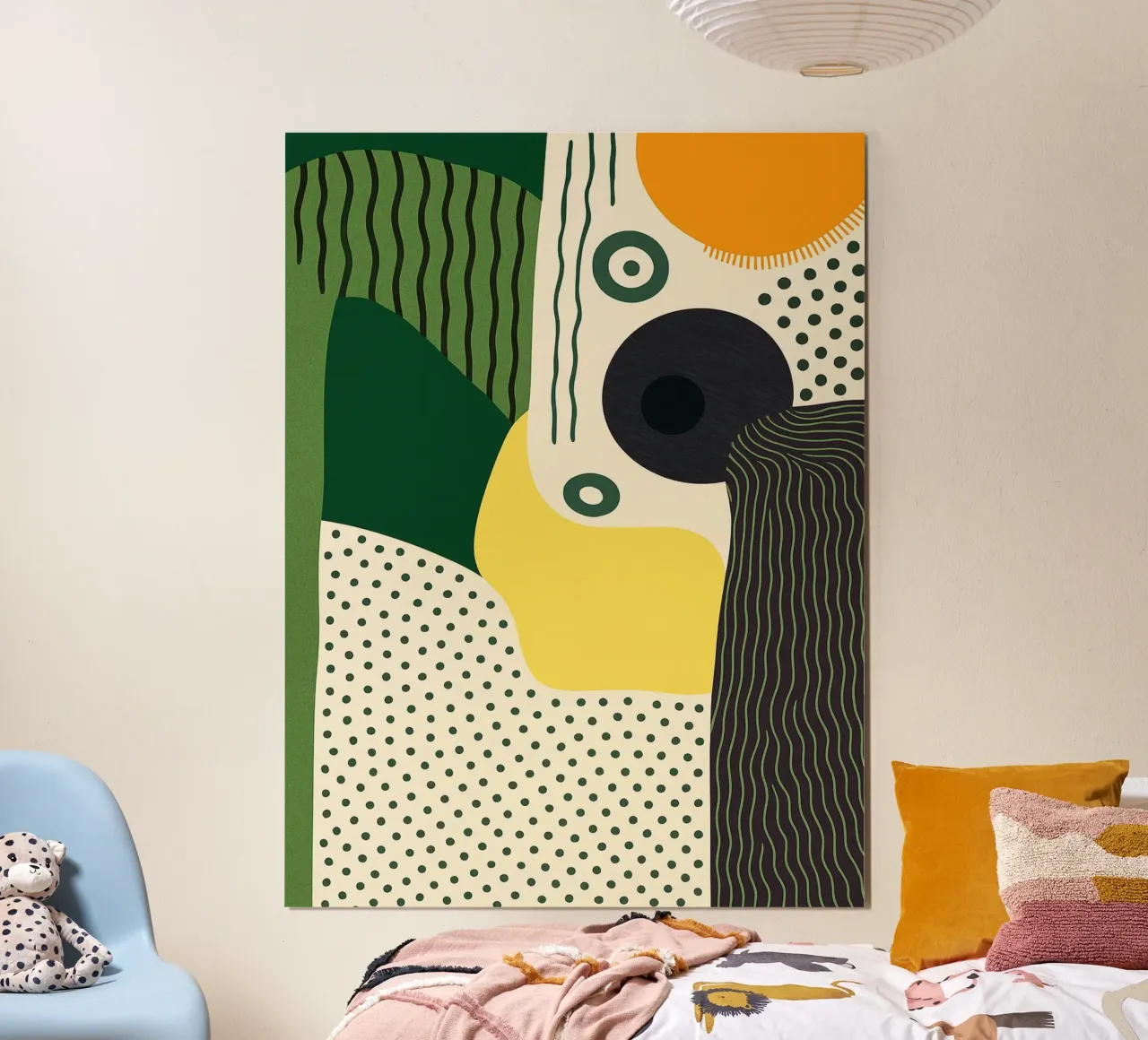 Wand Moderne Abstrakte Kunst Poster mit Kunststoffrahmen von Bulaxtims