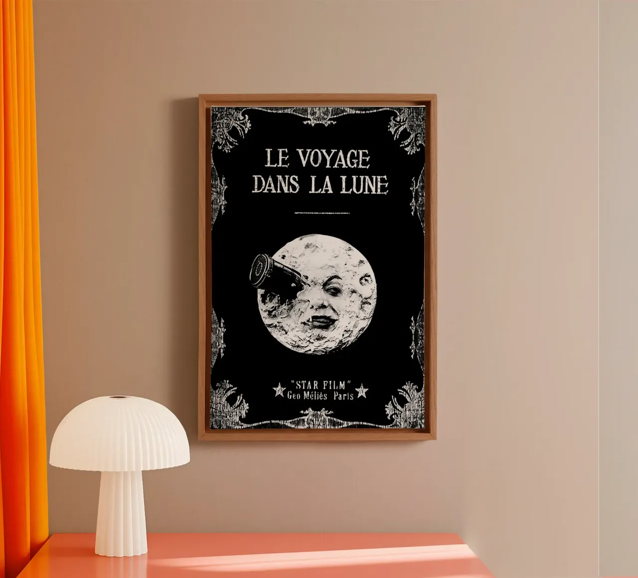 Le Voyage dans la Lune (A Trip to the Moon) tela con Cornice a cassetta da Attaboy Dsgn