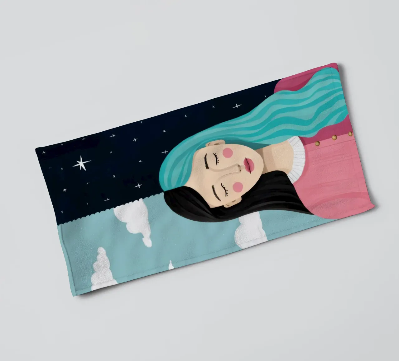 Sogno ad occhi aperti di mezzanotte asciugamano da bagno da Aether Brush